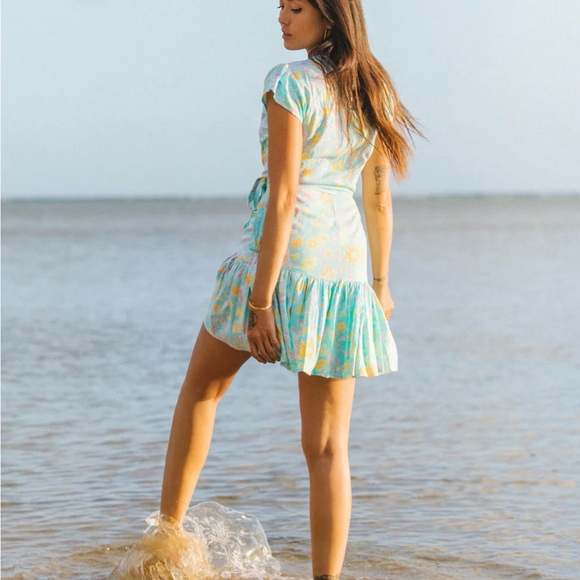 XIX Palms Mini Wrap Dress - Picture 2 of 8